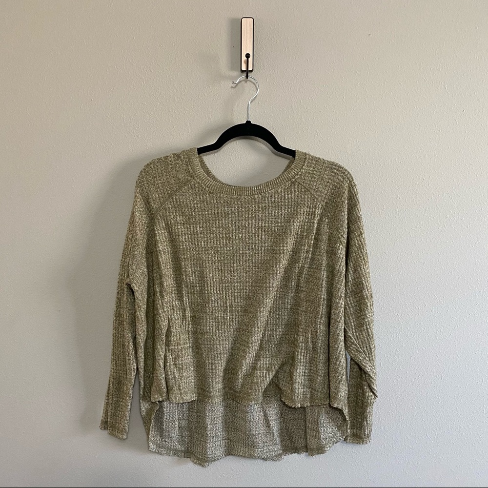 Waffle knit long sleeve